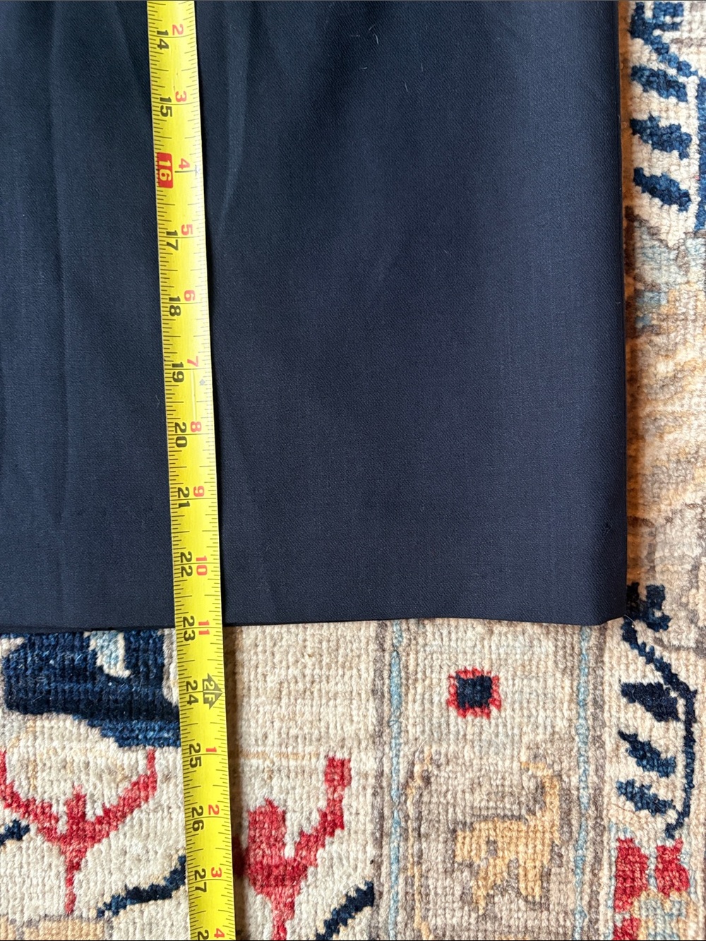 Talbots Italian Wool Navy Pencil Skirt Sz 6 - Picture 6 of 8